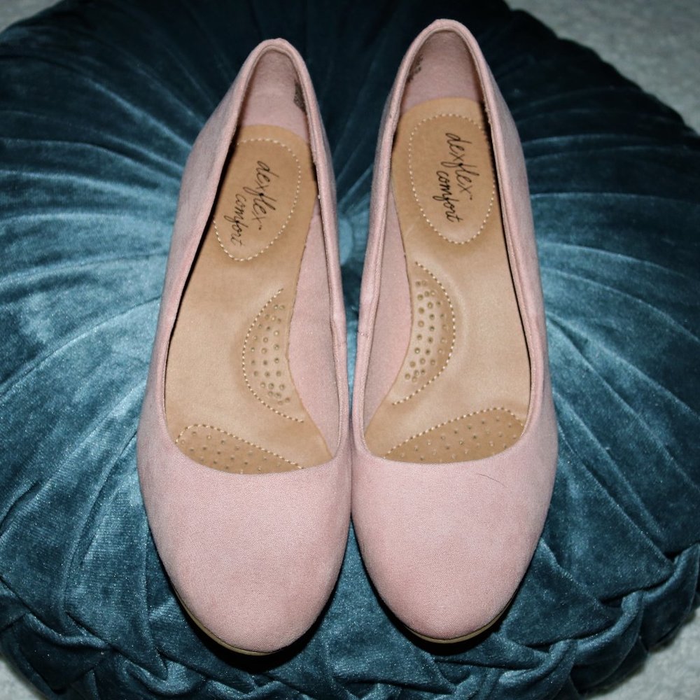 Light Pink Faux Suede Heels